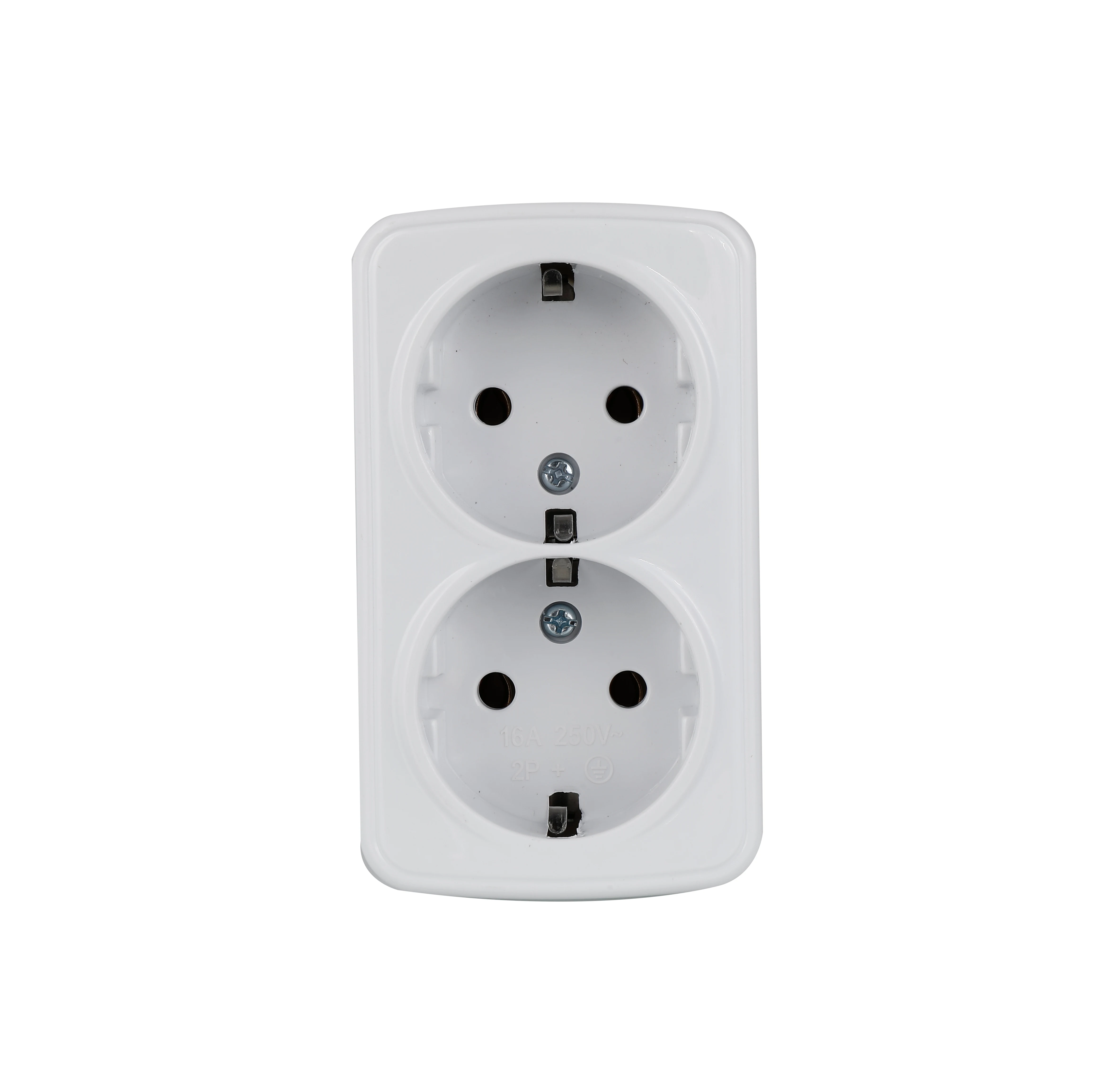 duplex wall socket surface mounted IP20 schuko socket electrical wall sockets