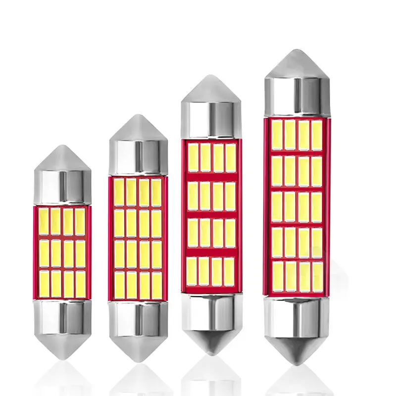 Reading night lighting wholesale strong heat sink lamp body led 12pcs smd4014 dc12v bulb easy installation car door safety light