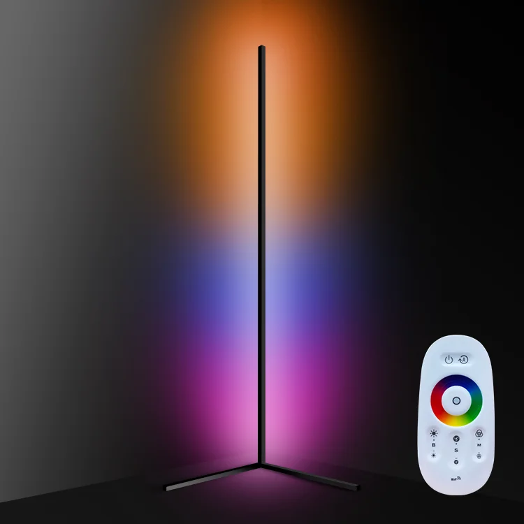 Home Floor Lighting Night Standing Reading Light Corner Stand Light For Living Room Led Rgb Corner Floor Lamps