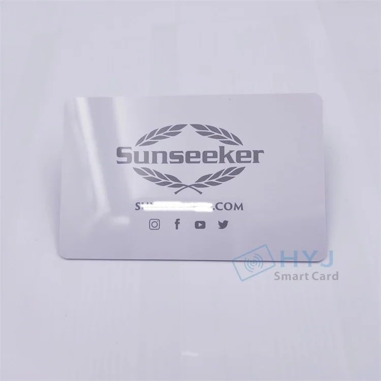 CR80 Silver Card Printing Name Membership Plastic Card PVC VIP Business Card