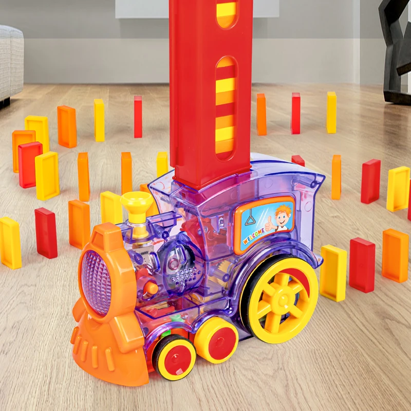 2023 New  electric car model Train   Stacking Toy Car Vehicle Model Toy building block sets  For kids Domino set