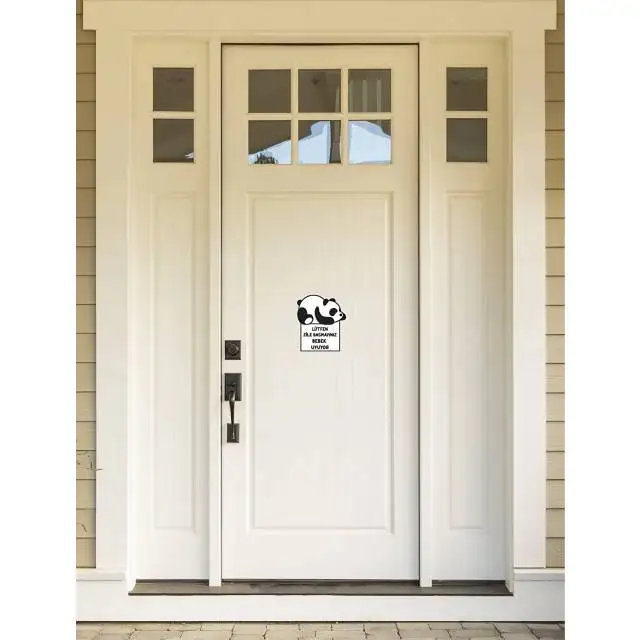 Custom Cute Panda Socket Door Top Sticker Do Not Ring the Bell-Baby Is Sleeping for Wall Application in Home Outdoor Setting