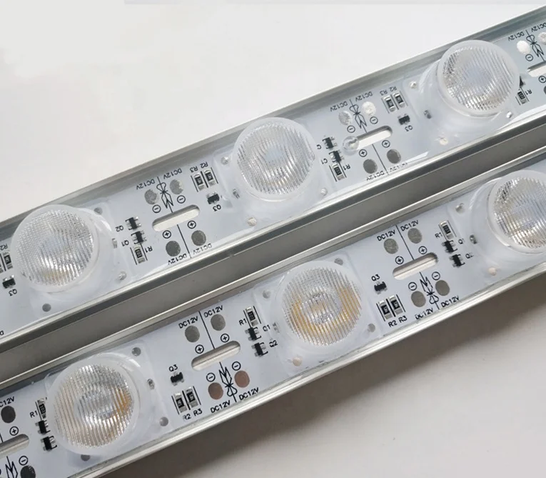 Side Emitting 12V Led Strip Light 100cm 18leds SMD3030 24W Led Back Light Lens for Light Box