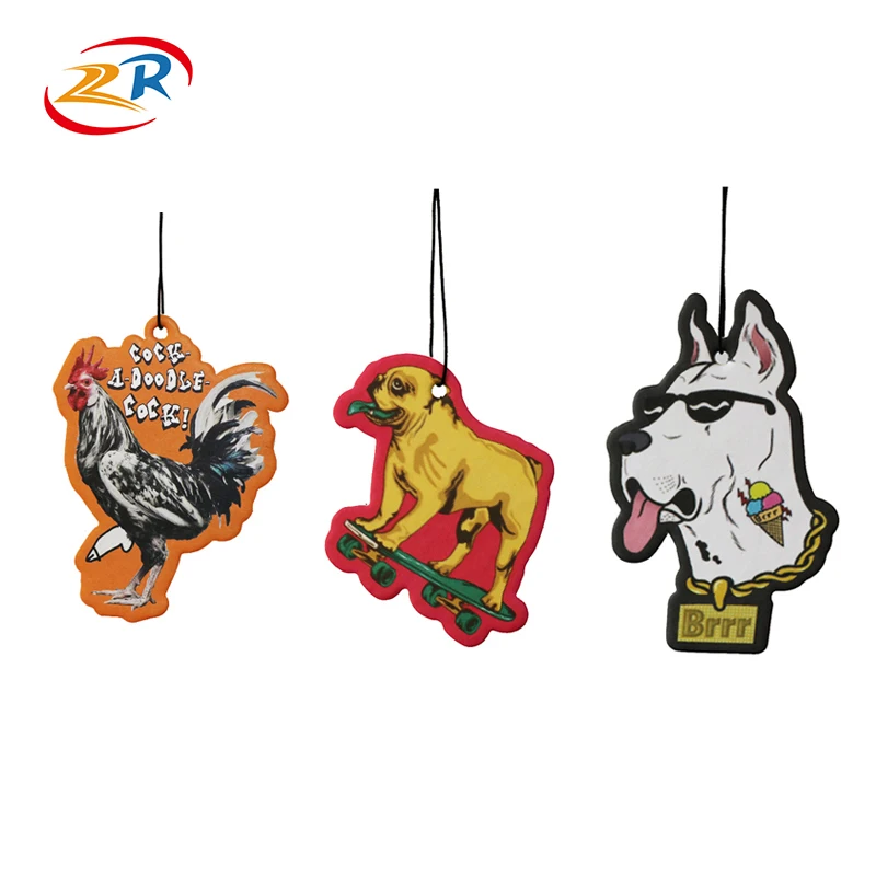 Double Sides Printing Custom Scented Paper Car Air Freshener