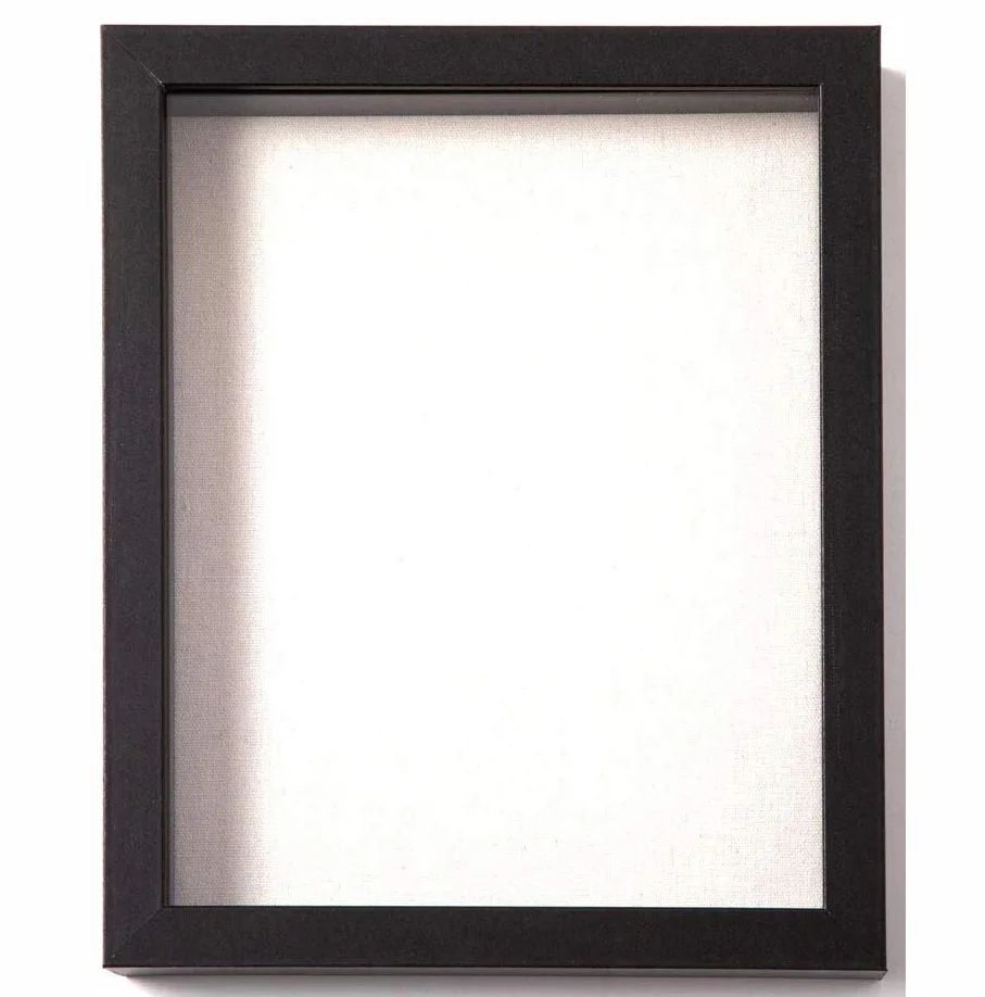 Рамка для фотографий Shadow Box с льняной доской-деревянный и стеклянный витринный чехол