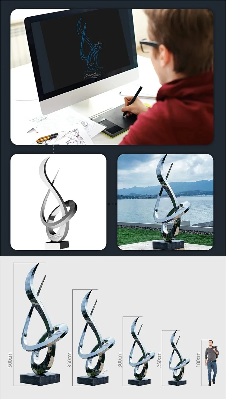 Stainless Steel Abstract Sculpture Design