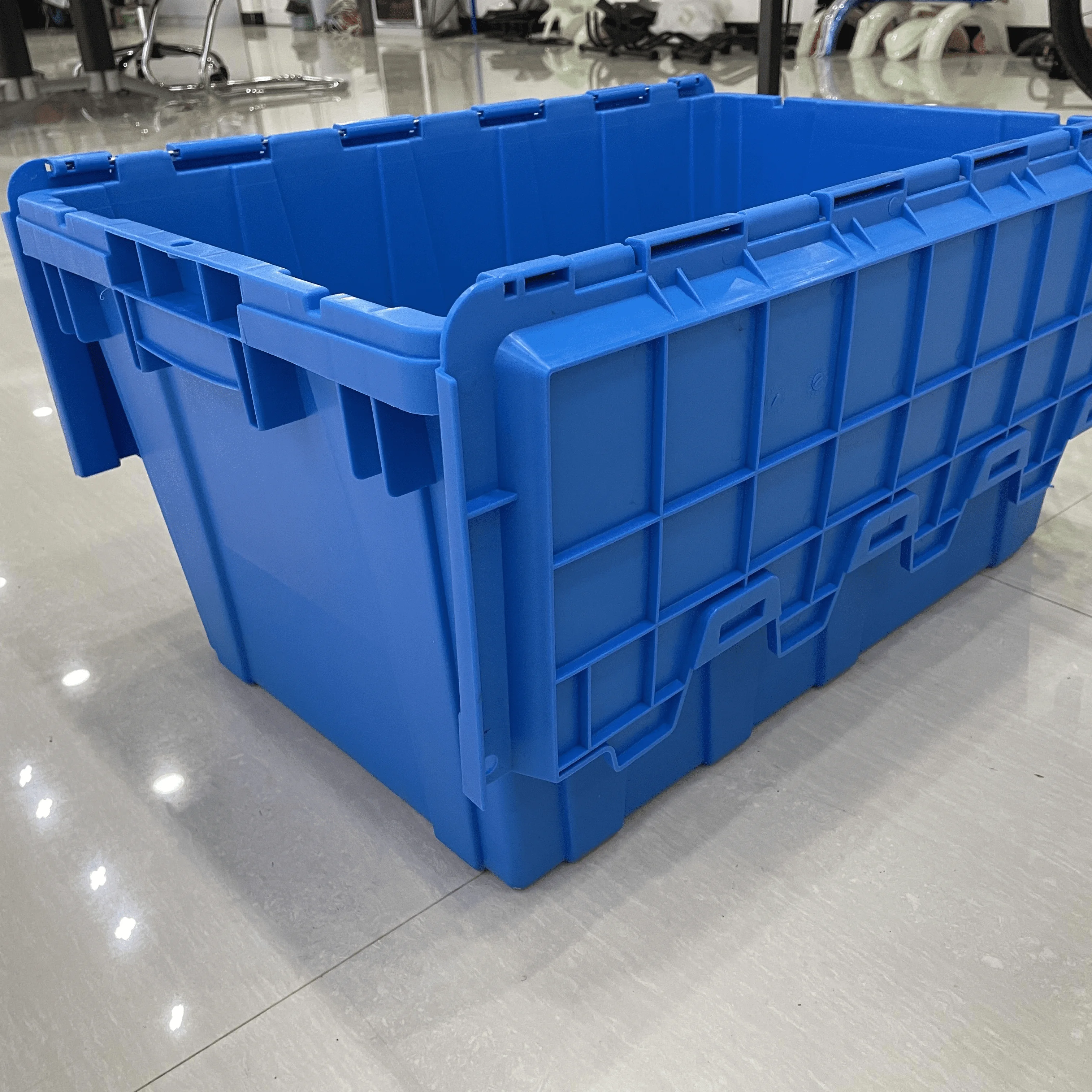 Factory direct supply folding dust box logistics weekly packing thickened plastic box with lid food fresh delivery transit box