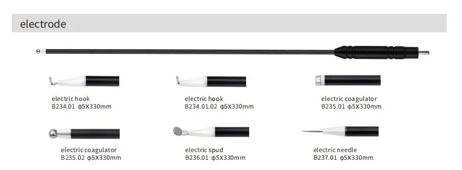 SUODE China factory wholesale laparoscopy surgical electrode monopolar hook coagulator spud needle