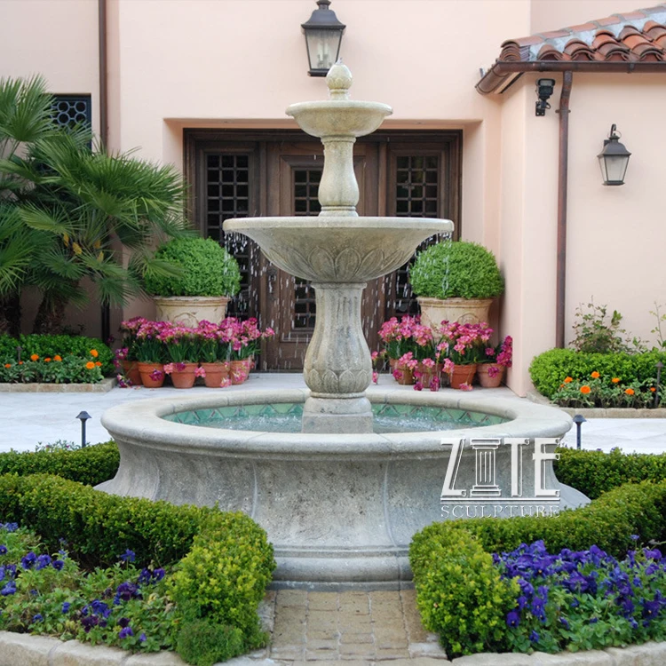 Decoration  garden outdoor natural stone marble fountain statue