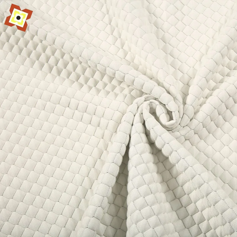 100% Polyester White Knitted Jacquard Mattress Ticking For Pillow And Covers Bamboo Fiber Mattress Cover 3d Air Fabric