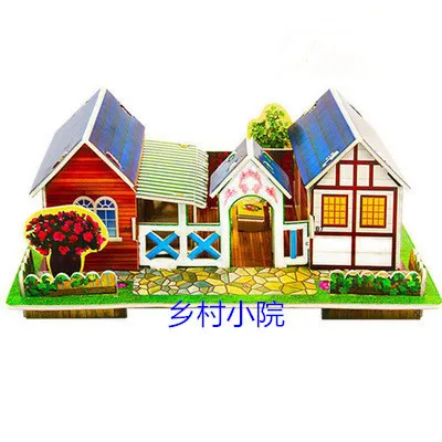 Handmade Diy Parent-Child 3D Wooden Puzzle DIY games 3D car house puzzle for kids