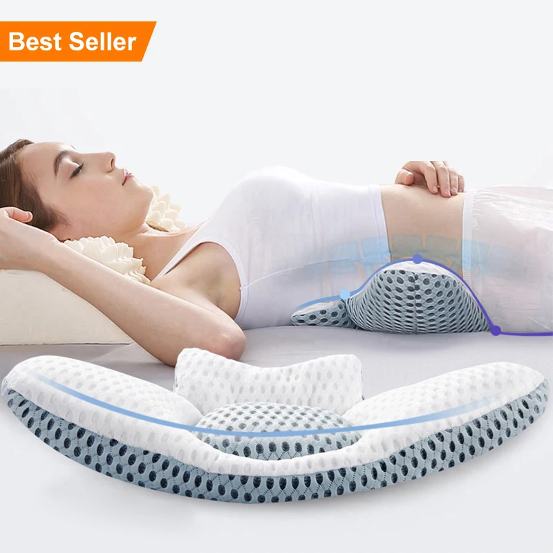 Wholesales Heating 3D Mesh Breathable Lumbar Rest Backsupport Chair Cushion For Back Pain