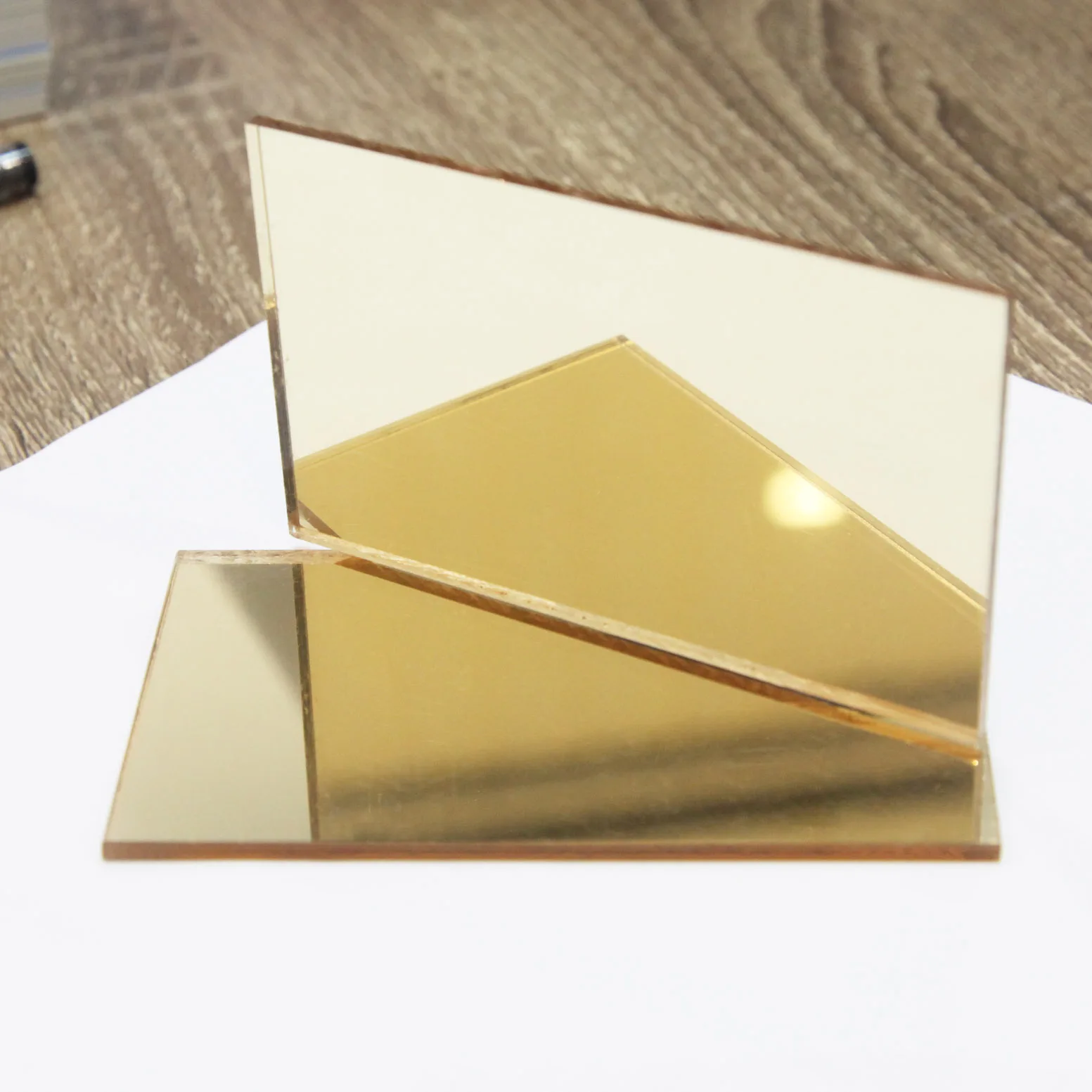 1 мм клейкая стена для дома с отверстиями жесткая пластиковая доска A4 Золотой зеркальный акриловый лист