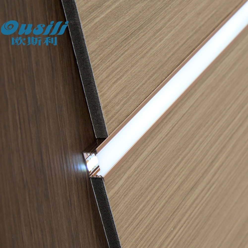 Hot sale  Decorative Wall Base Board Profiles Molding Trim Floor Accessories skirting led lighting Aluminum baseboard