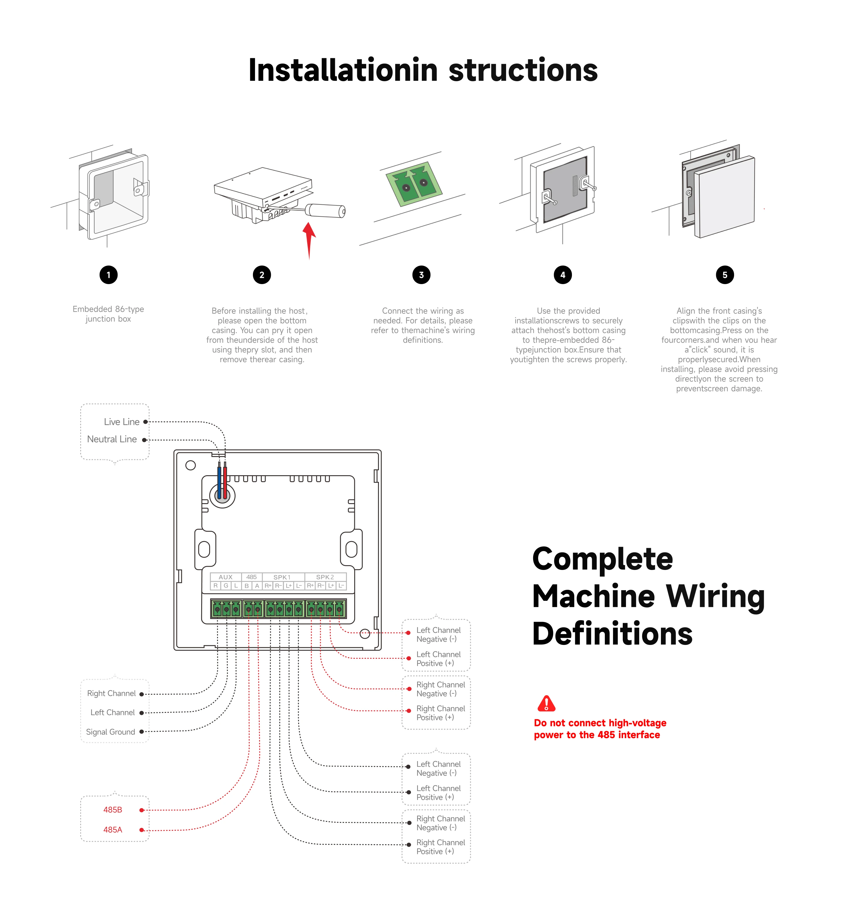 Tuya Smart Home Automation In-wall Central Control Wifi Zigbee Hub Gateway  4 Inch Touch Screen Control Panel Smart Switch
