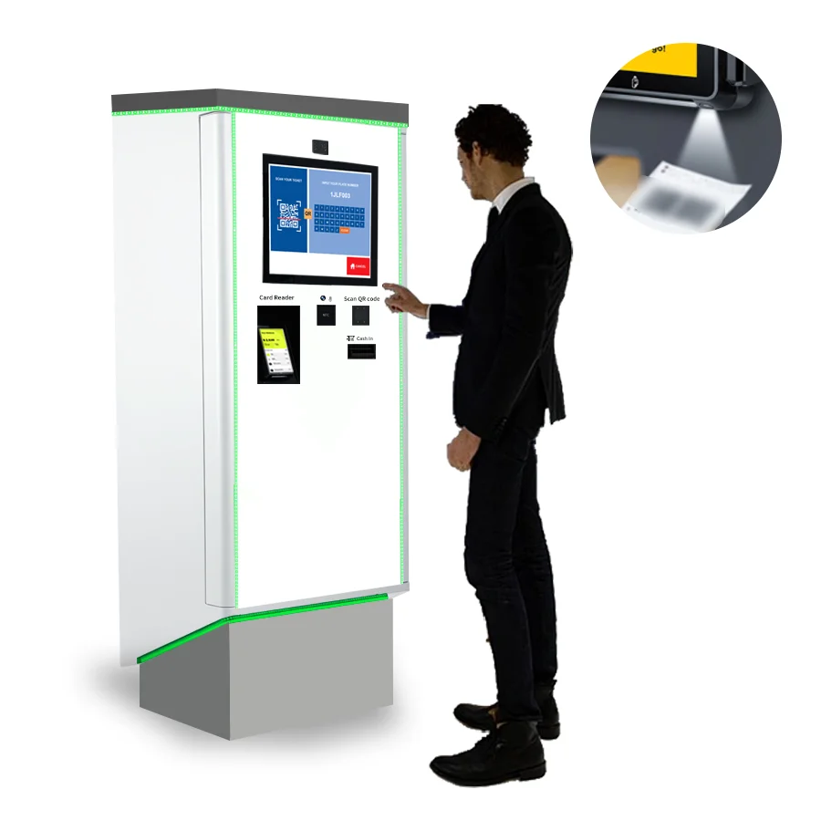 Health Parking Kiosk Coin Cash Bill Recycling Parking Payment Terminal Manufacturers