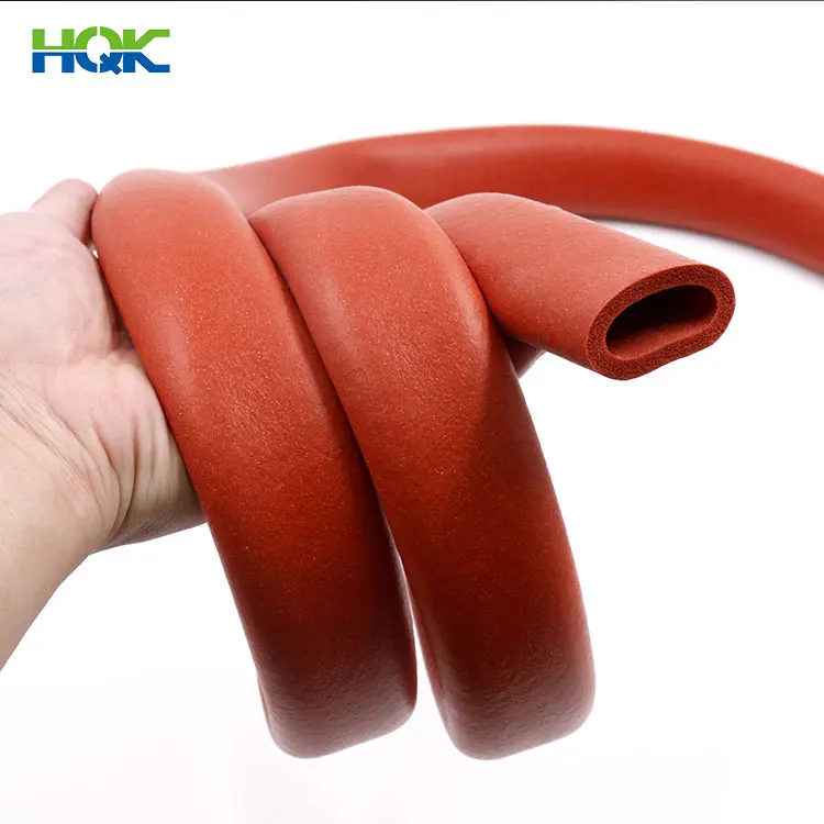 Wholesale Flexible Silicone Foam Sponge Tube Red High Temperature Resistant Flame Retardant Silicone Foam Hose