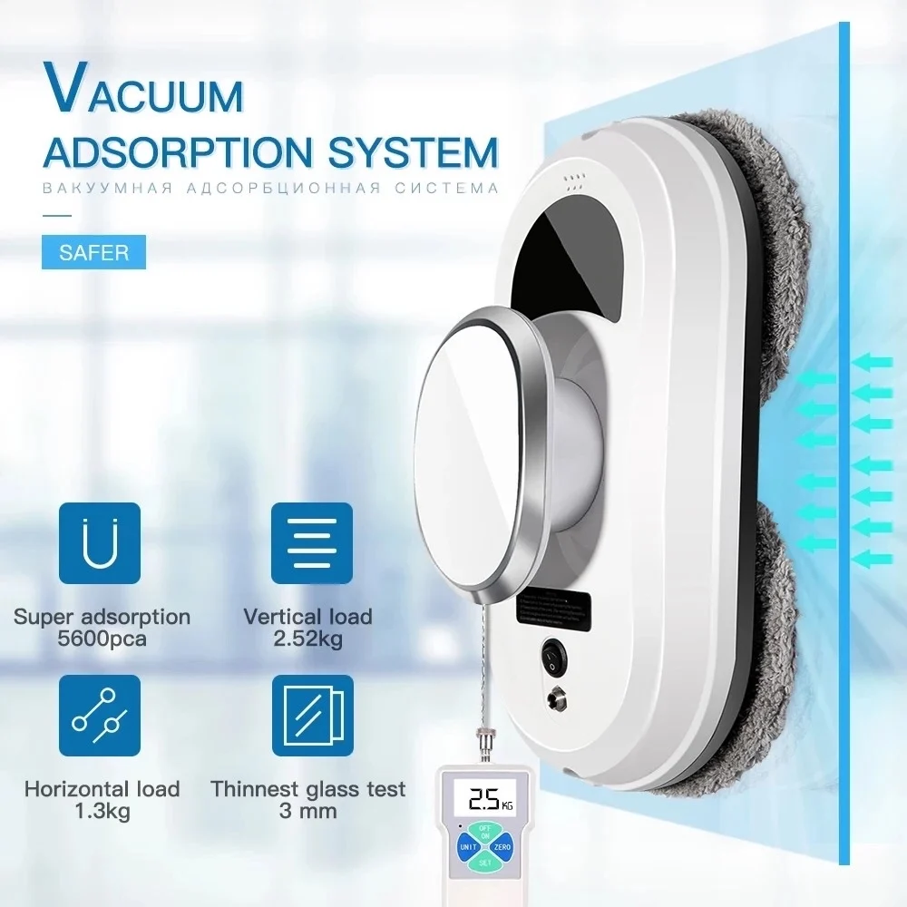 Window Cleaning Robot High Suction Electric Window Cleaner Robot Anti-falling Remote Control Robot Vacuum Cleaner