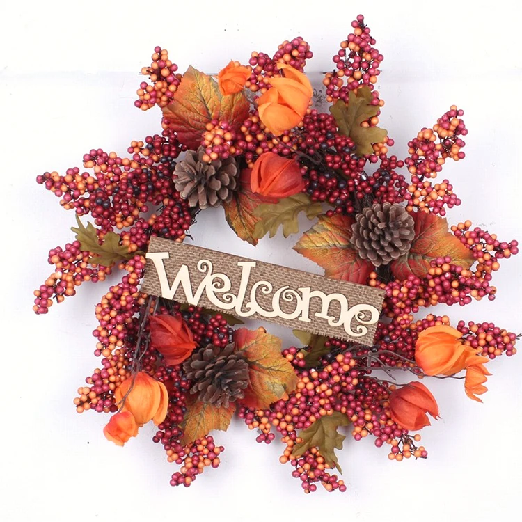 Тыква кленовый лист желудь ягоды кластера Урожай фестиваль украшения Искусственный