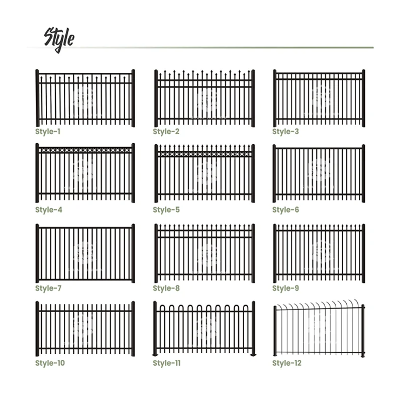 Wholesale Wrought Iron Garden Wall Fence Exterior Carbon Steel Wire Fence Hardware Exterior Iron Fencing