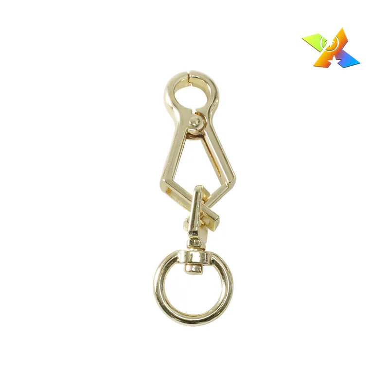 Factory Wholesale Nickle Free Metal Zamak Good Hang Plating Gold Decorative Hook Buckles Chains For Handbag