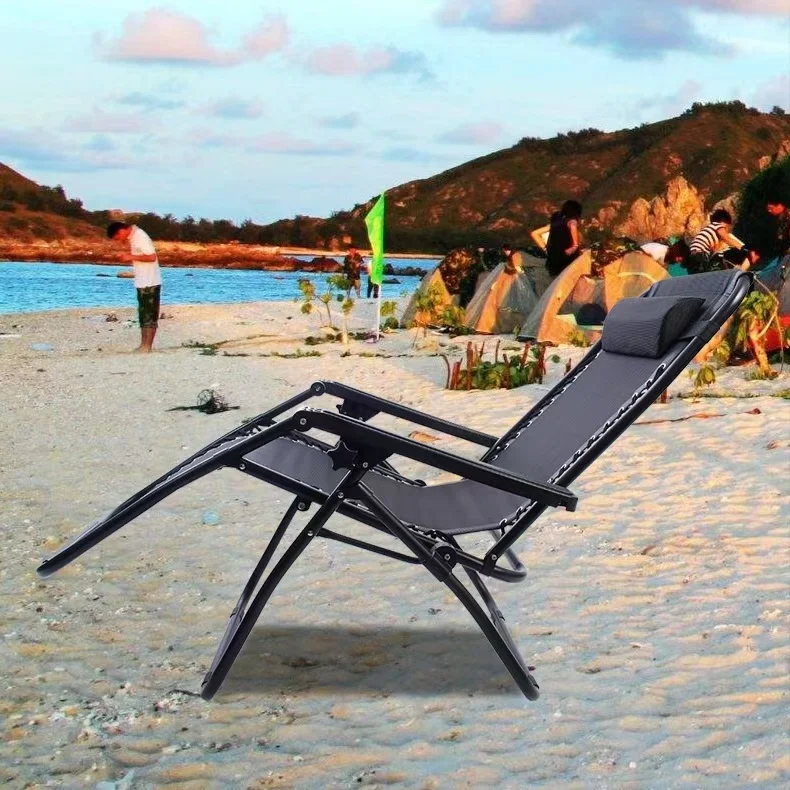 New Steel Mesh Folding Recliner Extra-large Zero Gravity Lounge Chairs Outdoor Adjustable Reclining Patio Chair