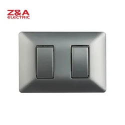 BM1201.3W.FMGRY BM Series Full Matte Gray Z&A ZA Home Electric Light  Wall Switch USA Wall  Socket and Switch