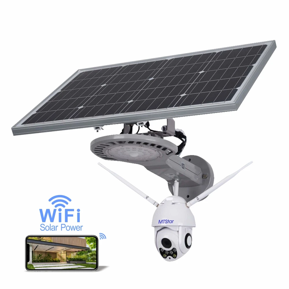 3mp outdoor solar street light solar camera no need to charge solar charging lasts 3-4 days Camera Solar Street Light
