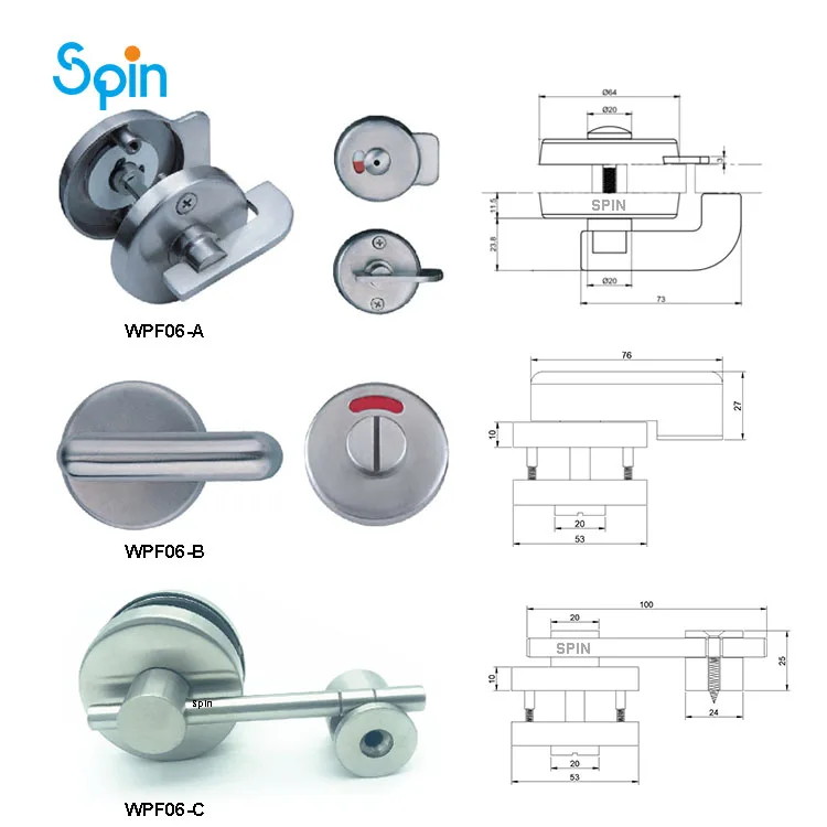 WC cubicle Partition Hardware Zinc bathroom coin indicator door lock Toilet Partition
