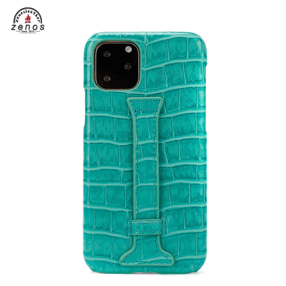 
Чехол Zenos из натуральной кожи под крокодиловую кожу с ремешком на руку для Iphone 12 Pro Max 