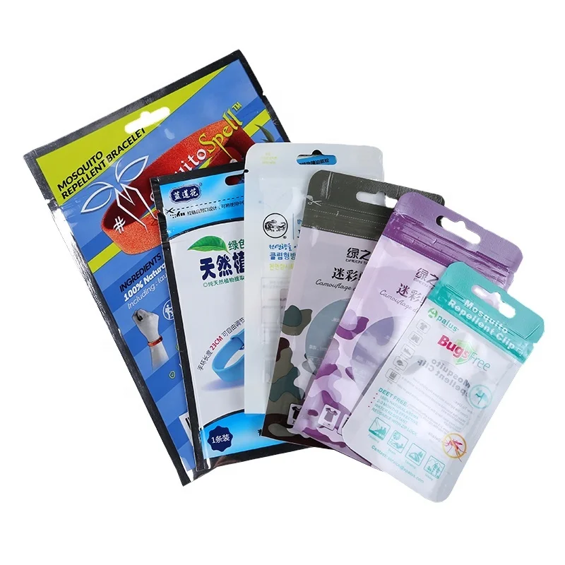 custom transparent plastic pvc  watch bands zip lock bag for strap watches portable travel zipper packaging bags