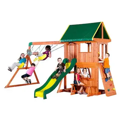 Xiair Kindergarten children wooden kids Montessori outdoor playground equipment Wooden Playground Outdoor Equipment Set