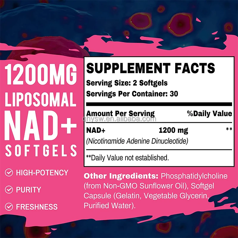 OEM Vegan Liposomal NAD softgels Boost Cellular Health Vegan Supplement NAD Liposomal Fisetin Softgels