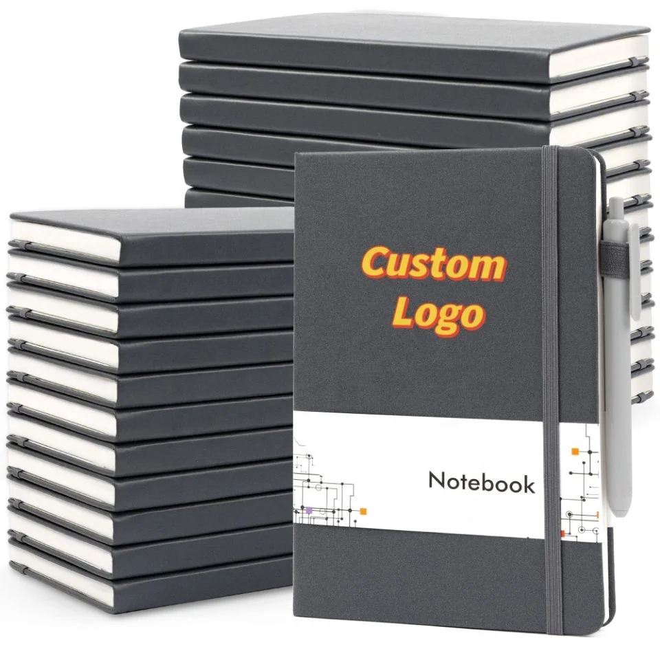 notebooks 200 pages large french format dairy notebook leather 3 ring a4 coin folder factory supply White with box a3 budget ban