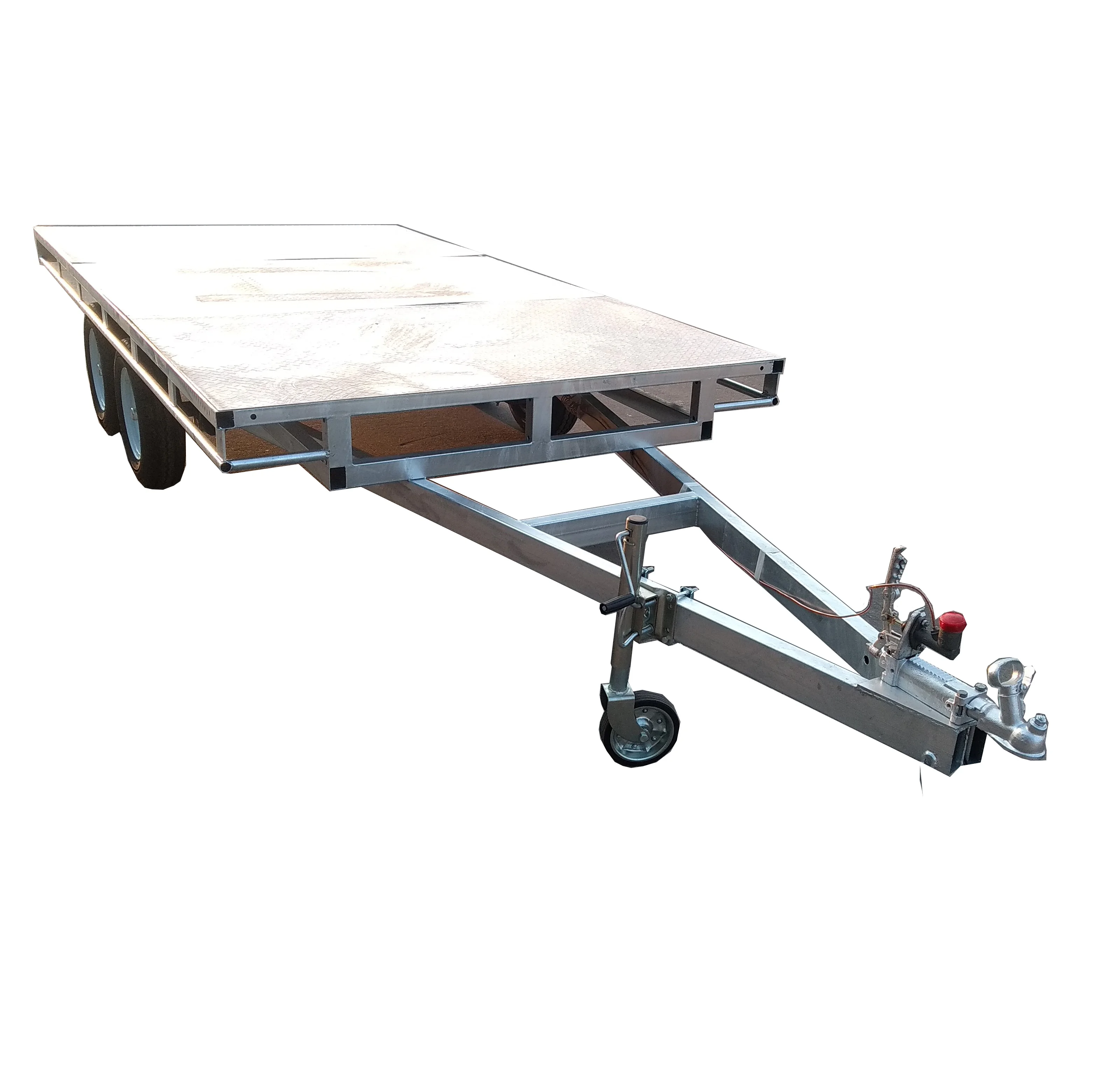 Низкая кровать 20ft контейнер полубортовой прицеп с шинами и колесами