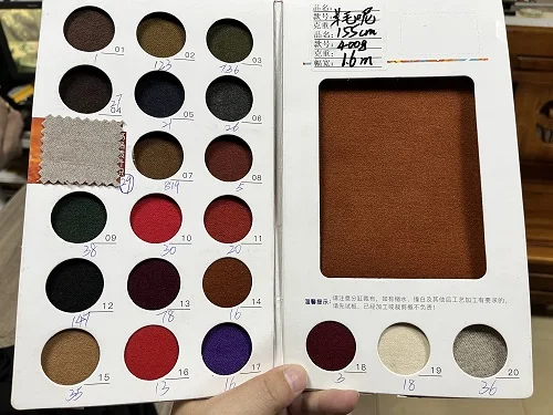 400gsm woolen cloth fabric plain coating Single sided wool fabric