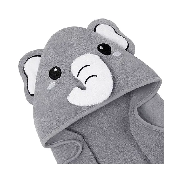 Wholesale High Quality Bamboo Fiber Washcloth Bath Baby Towels Hooded Baby Bath Towel