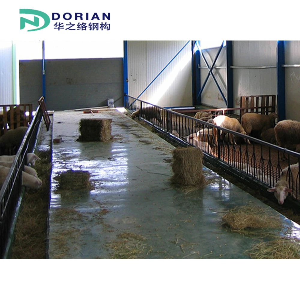 Steel Structure Sheep Goat House Low Cost Materials Farming Poultry Shed For Sale