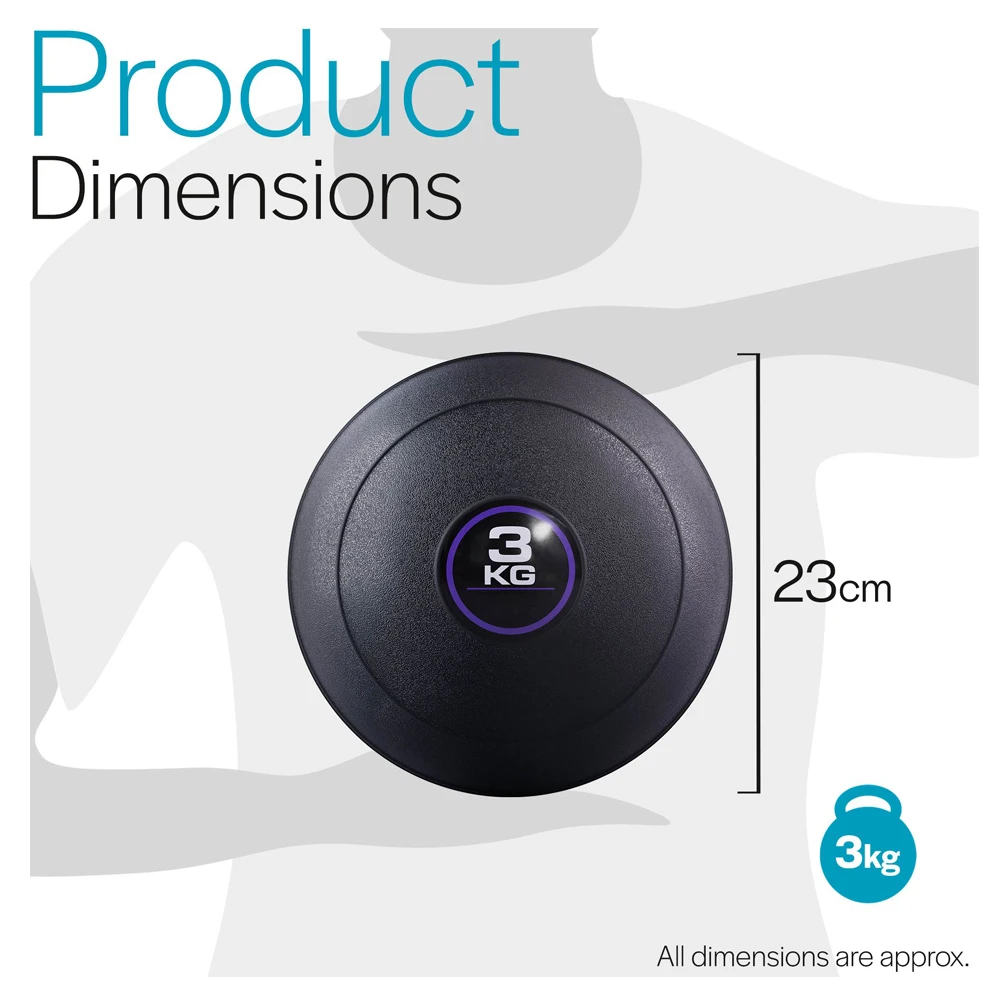 Custom Fitness Exercise Training Gym PVC Sand Filled Ball 5Kg Weight Training Medicine SlamBall for Sports