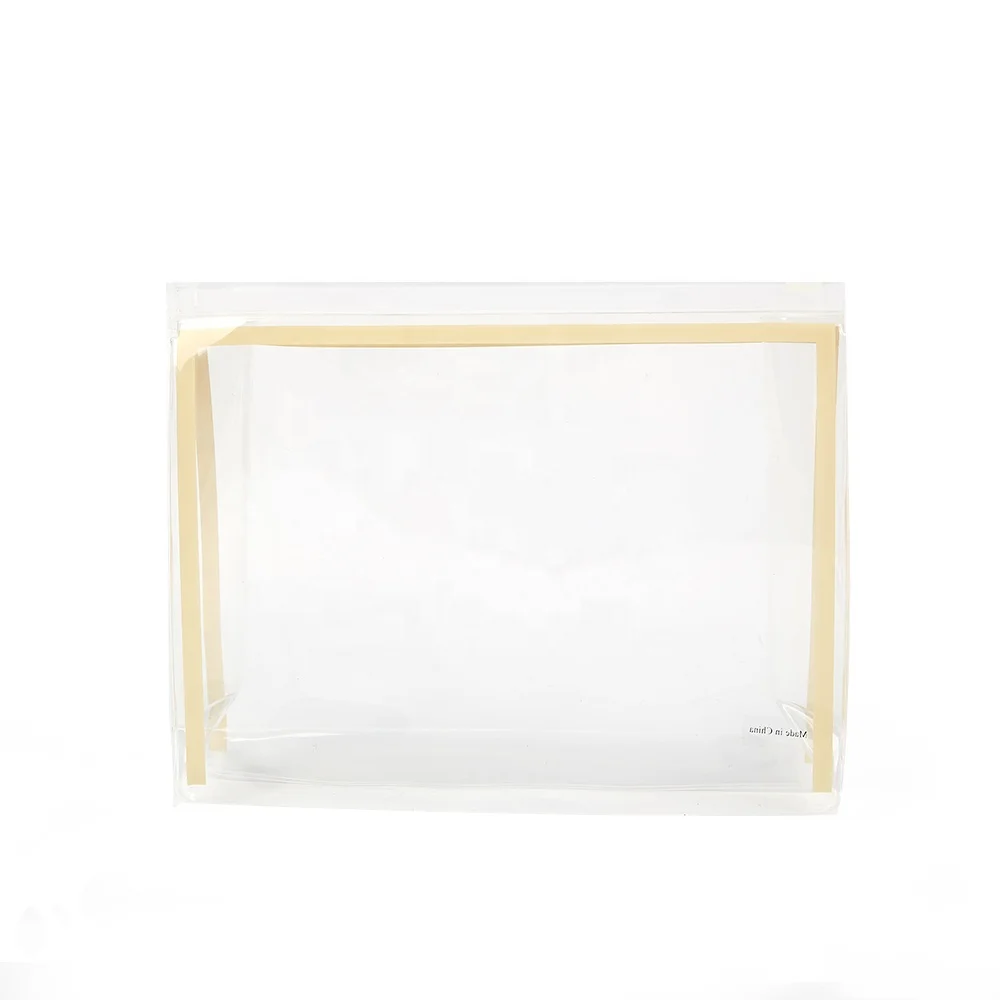 Promotion Gift Cheap Transparent PVC Waterproof Makeup Bag Pencil Pouch Clear PVC Cosmetic Bag With Zipper