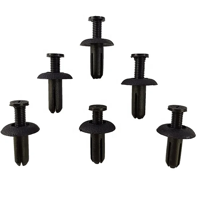 90505-SL0-003 Black PA66  nylon  auto push screw type retainer  rivet clip