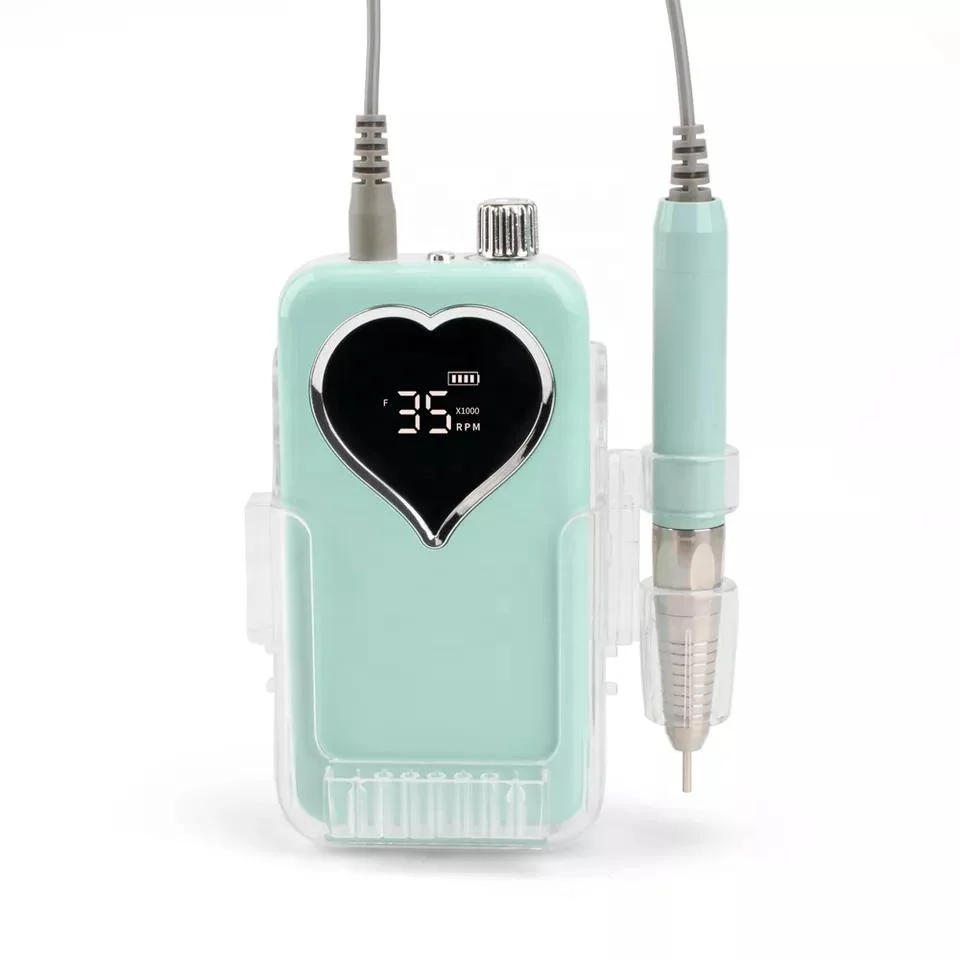 Rechargeable Nail Lamp 128w Wattage Red Light Dual Cure Manicure For Nail Drill Machine 35000rpm Carbide Nail Drill Bits