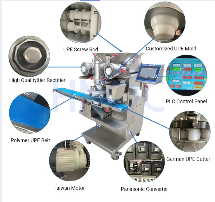 Small Mochi Cookie Kibbeh Encrust And Filling Machine Stuffed Churro Meatball Churro Machine Automatic from LOM