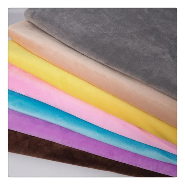 100% polyester plush fleece fabric for teddy bear