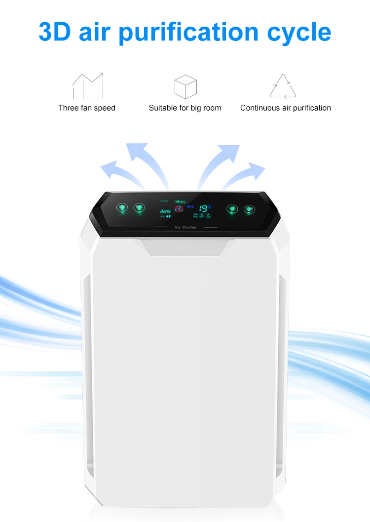 
Family Air Purifiers Cleaner For Room Hepa Filter Personal Portable Cleaning the Home Air 