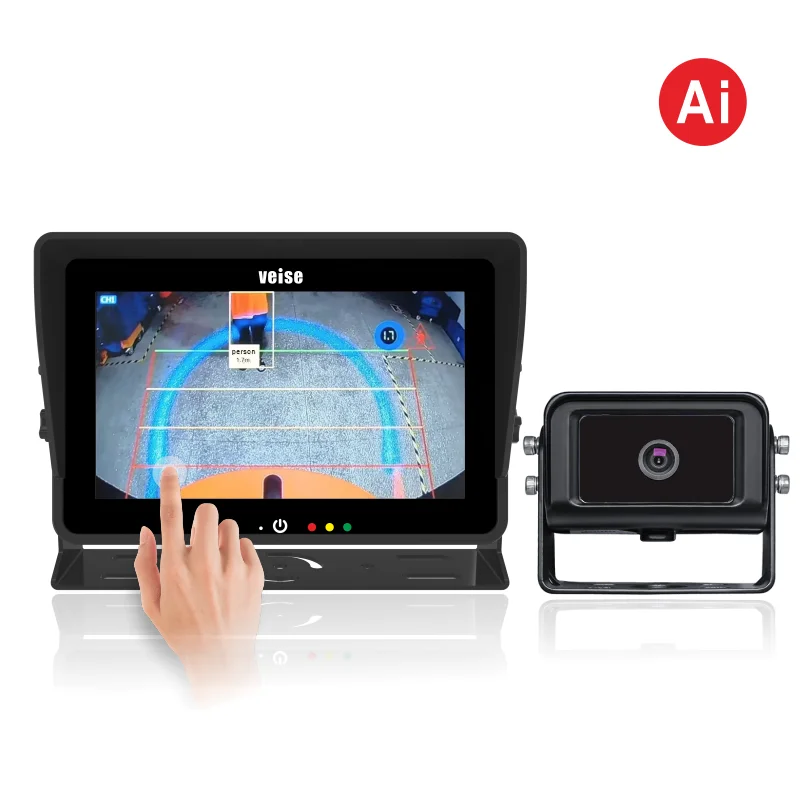 AI Pedestrian Detection Camera System with AI Pedestrian Detection Camera and 7 inches Full touch screen monitor