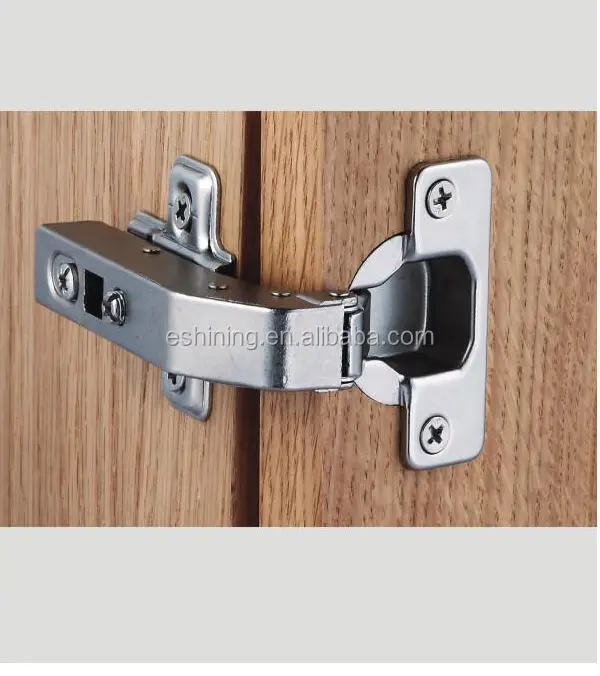 E-SHINING soft close hinge full overlay clip on hinges cabinet concealed cold rolled steel 35mm cup 90 degree hinges