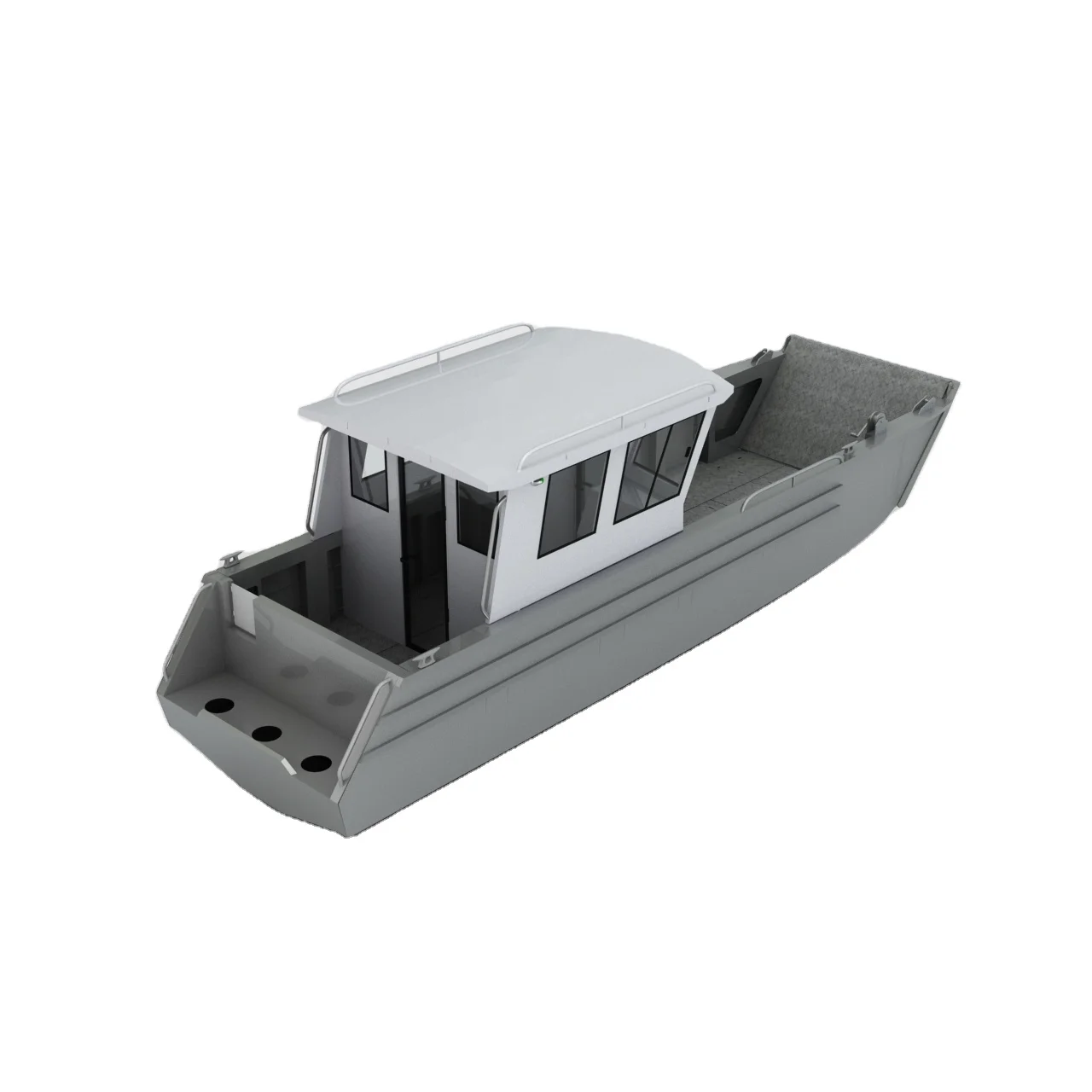 7.9m 26ft Aluminum Cabin Cargo barge work boat for sale