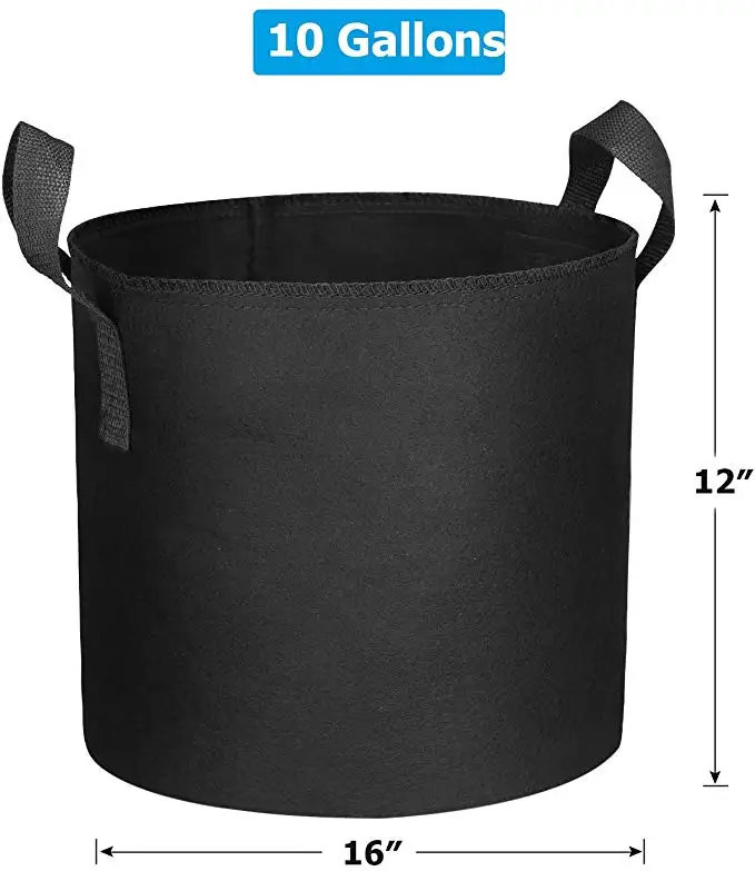 1/3/5/7/10 Gallon Biodegradable geotextile planting garden fabric grow bags for plants