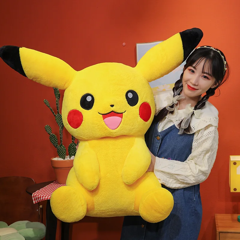 Top Fashion Wholesale Kawaii Big Size Cartoon Pokemoned Pikachuu Baby Plush Toys Stuffed Animals For Girl Birthday Gift